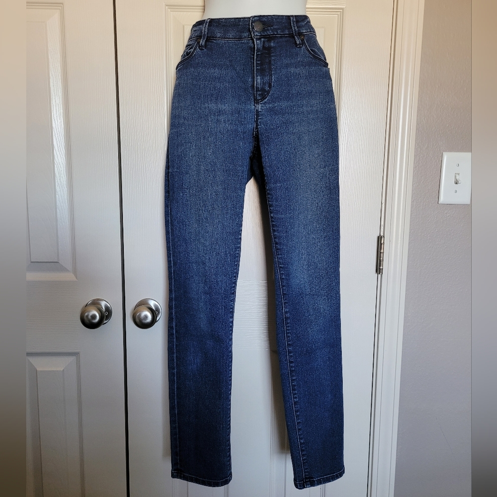 Loft Curvy Skinny Jeans - Sz 8, Blue, GUC